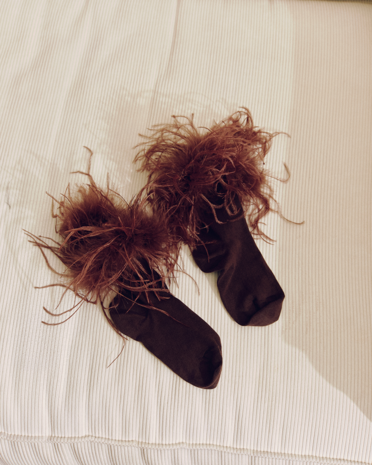 Feather Cuff Socks
