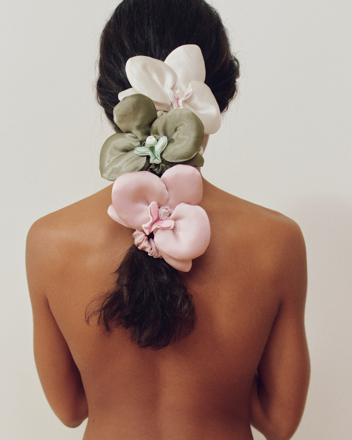 Hair elastic olive orchid