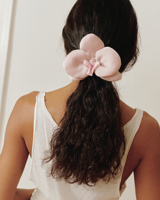 Hair elastic powder orchid